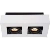 Italux Casemiro lampa podsufitowa 2x50 W biała-czarna IT8001S2-WH/BK