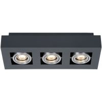 Italux Casemiro lampa podsufitowa 3x50 W czarna-aluminium IT8002S3-BK/AL