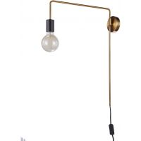 Italux Moniq kinkiet 1x60 W czarny mat/złoty MB-BR1721402-W1-G