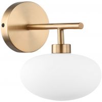 Italux Fiorenzo kinkiet 1x25 W biały-mosiądz MBM3661-1 BRO+W