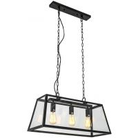 Italux Laverno lampa wisząca 3x60 W czarny mat MD-102621-3-B