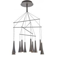 Italux Luca lampa wisząca 10x50 W brązowa MD16115-10A