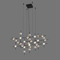 Italux Provenza lampa wisząca 72 W czarna MD18001067-30A BG