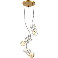 Italux Coco lampa wisząca 3x25 W złota MDM-3941/3GD