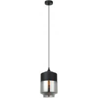Italux Molina lampa wisząca 1x40 W czarna-przydymiona MDM-2377/1 BK+SG