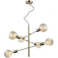 Italux Madalyn lampa wisząca 6x40 W brąz antyczny MDM3582/6 AB