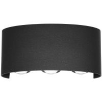 Italux Ortelo kinkiet zewnętrzny 3x8 W czarny piaskowany OWL-451-3-BL