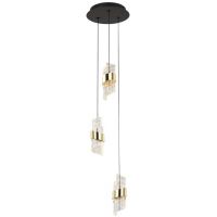 Italux Tonga lampa wisząca 3x23 W czarna PND-26374-3-23W-3K-BK-GD