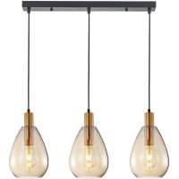Italux Zulo lampa wisząca 3x40 W mosiądz PND-27812-3-BRO-AMB