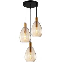 Italux Zulo lampa wisząca 3x40 W mosiądz PND-27812-3A-BRO-AMB