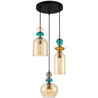 Italux Busco lampa wisząca 3x40 W czarna-złota PND-30263-3A-BRO-AMB