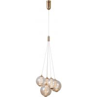 Italux Butero lampa wisząca 5x4 W złota-bursztynowa PND-34359-5-HBR-AMB