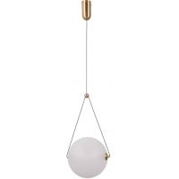 Italux Rastia lampa wisząca 1x12 W złota-opal PND-34361-L-HBR-OPAL