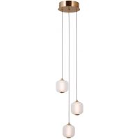 Italux Ganti lampa wisząca 1x8 W złota-opal PND-34362-3-HBR-OPAL