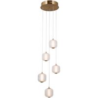 Italux Ganti lampa wisząca 1x12 W złota-opal PND-34362-5-HBR-OPAL