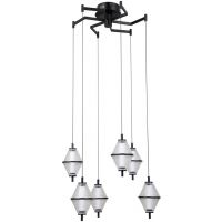 Italux Fuente lampa wisząca 6x30 W czarna PND-34395-6-BK