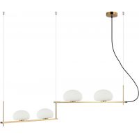 Italux Kernio lampa wisząca 4x25 W mosiądz PND-357784-BRO+W