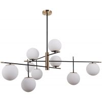 Italux Stelia lampa podsufitowa 9x5 W czarna PND-43660-9