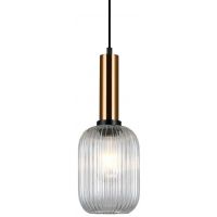 Italux Antiola lampa wisząca 1x40 W mosiądz PND-5588-1M-BRO+CL