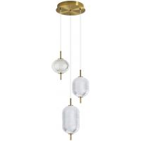 Italux lampa wisząca 3x23 W przezroczysta/złota PND-81438-3-GD