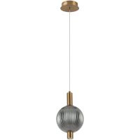 Italux Lenti lampa wisząca 1x7 W przydymiona/złota PND-83631-1-BRO-SG