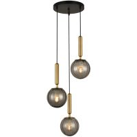 Italux Ravena lampa wisząca 3x5 W przydymiona PND-2324-3A BRO+SG