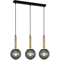 Italux Ravena lampa wisząca 3x5 W przydymiona PND-2324-3L BRO+SG