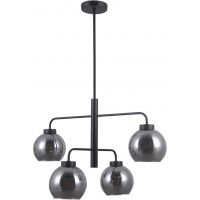 Italux Poggi lampa wisząca 4x40 W czarny-przydymiony PND-28028-4D