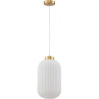 Italux Lindo lampa wisząca 1x40 W biała-złota PND-52636-1-GD