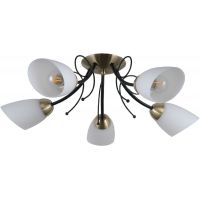 Italux Cristina lampa podsufitowa 5x40 W czarna PND-6706-5