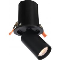 Italux Termo lampa do zabudowy 1x10 W czarna SPL-50310-1R BK