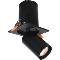 Italux Termo lampa do zabudowy 1x10 W czarna SPL-50310-1S BK