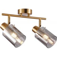 Italux Sardo lampa podsufitowa 2x40 W mosiądz-przydymiona SPL-5581-2-BRO-SG