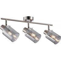 Italux Carimi lampa podsufitowa 3x40 W przydymiona-srebrna SPL-5581-3-SC-SG