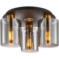 Italux Sardo lampa podsufitowa 3x40 W mosiądz-szara SPL-5581-3SC-BRO-SG