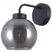 Italux Poggi kinkiet 1x40 W czarny-przydymiony WL-28028-1