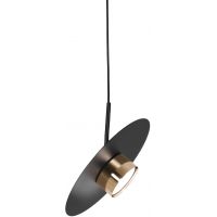 Kaja Burgas lampa wisząca 1x10 W czarna-złota K-5456