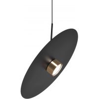 Kaja Burgas lampa wisząca 1x10 W czarna-złota K-5457