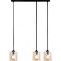 Kaja Soro lampa wisząca 3x15 W czarna-bursztynowa K-5570