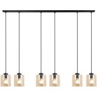 Kaja Soro lampa wisząca 6x15 W czarna-bursztynowa K-5572