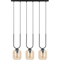 Kaja Coni lampa wisząca 3x15 W czarna-bursztynowa K-5581