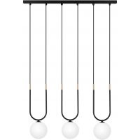 Kaja Enzo lampa wisząca 3x10 W biała-czarna-złota K-5591