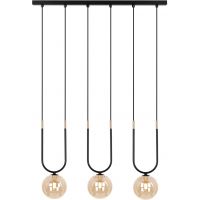 Kaja Goldi lampa wisząca 3x10 W czarna-złota-bursztynowa K-5596