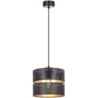 Kaja Malavi lampa wisząca 1x15 W czarna-złota K-5500