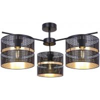 Kaja Malavi lampa podsufitowa 3x15 W czarna-złota K-5502
