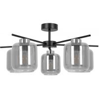 Kaja Piega lampa podsufitowa 5x15 W czarna-srebrna-grafitowa K-5517