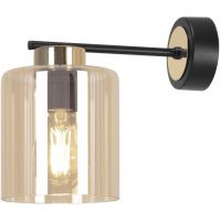 Kaja Aurelia kinkiet 1x15 W czarny-złoty-bursztynowy K-5523