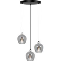 Kaja Nira lampa wisząca 3x15 W czarna-chrom K-5611
