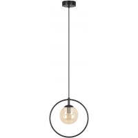 Kaja Venta lampa wisząca 1x10 W czarna-bursztynowa K-5476