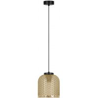 Kaja Capri lampa wisząca 1x15 W czarna-bursztynowa K-5620